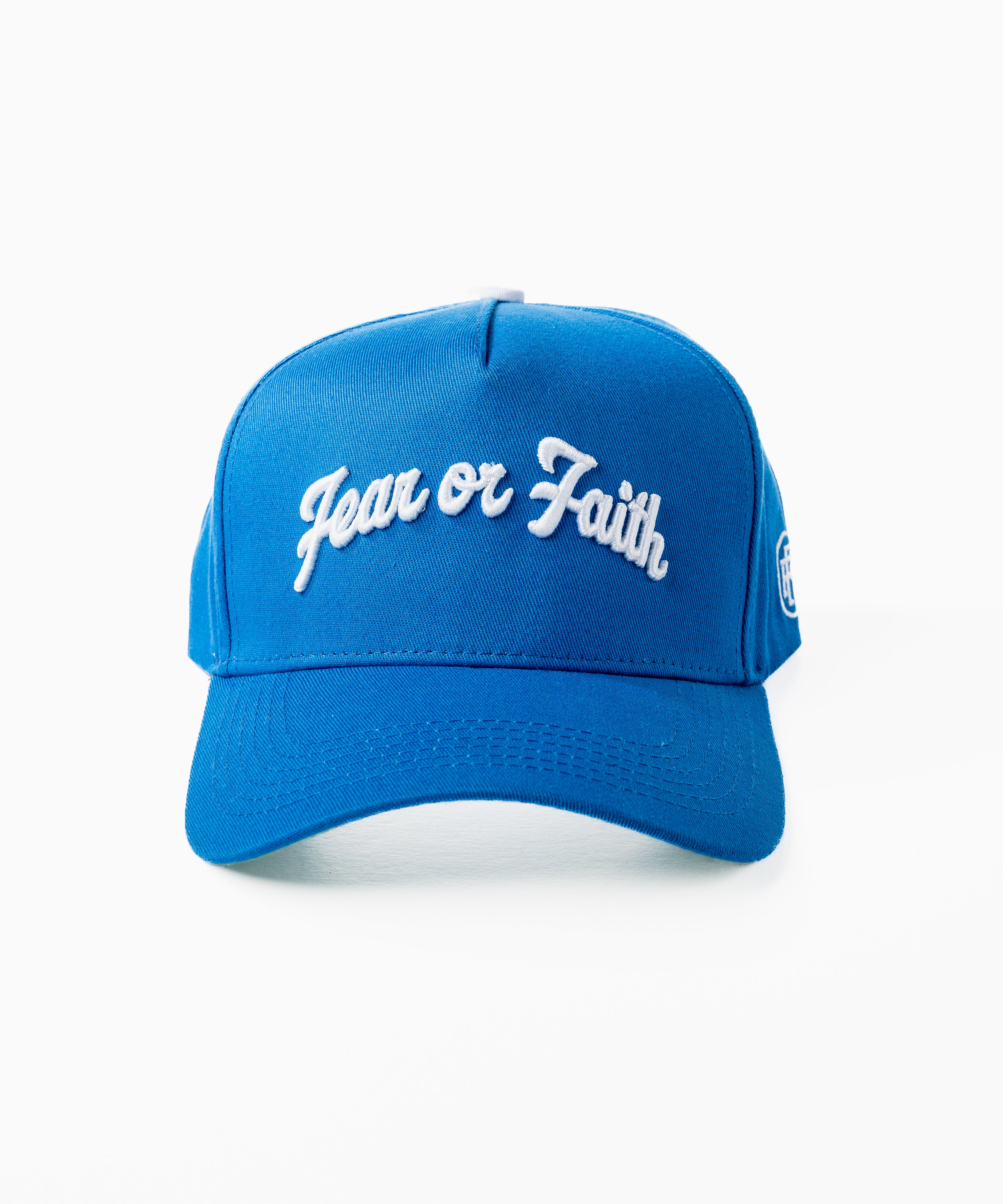 White/Black Fear Or Faith Logo Cap