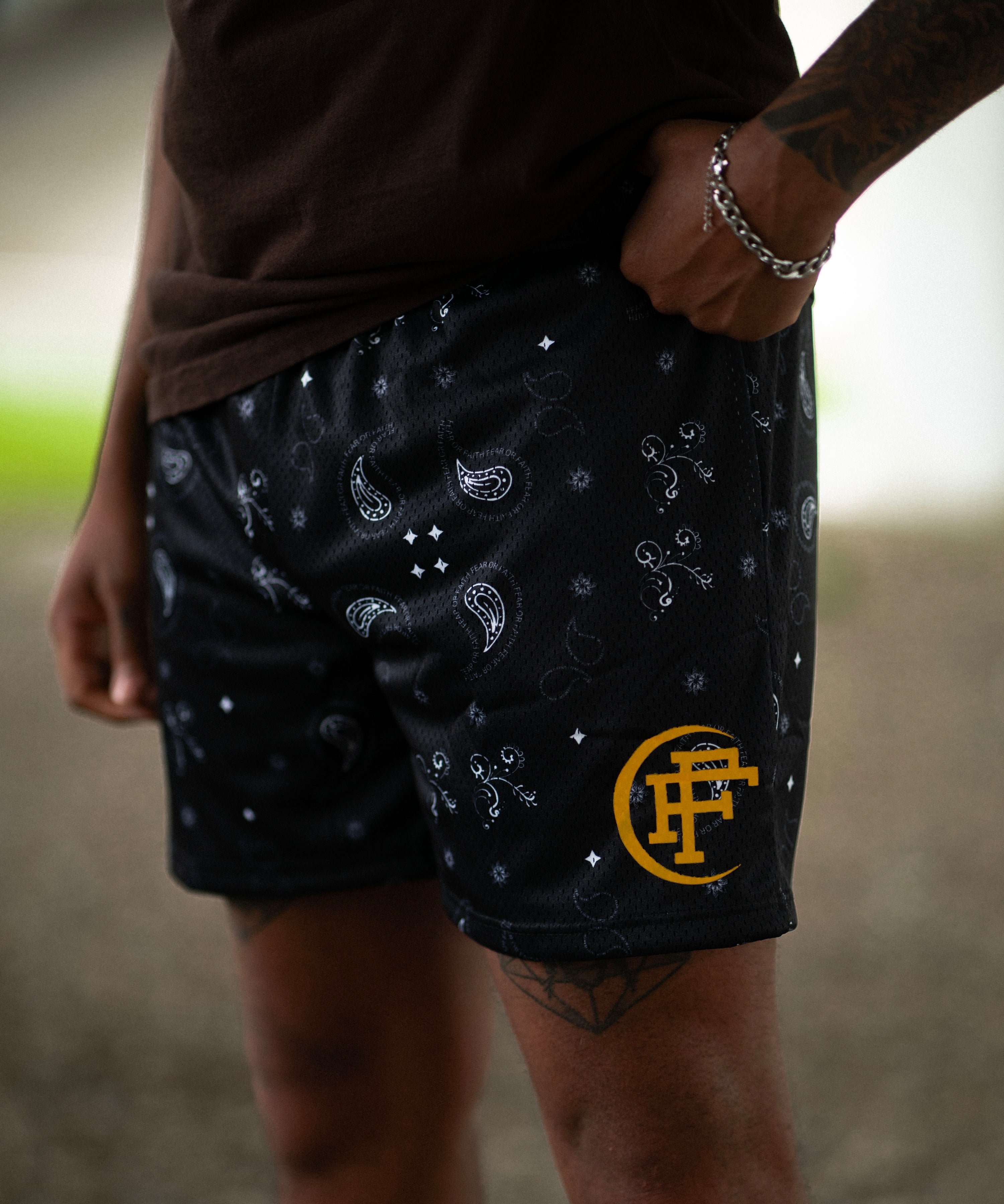 Paisley Mesh Shorts