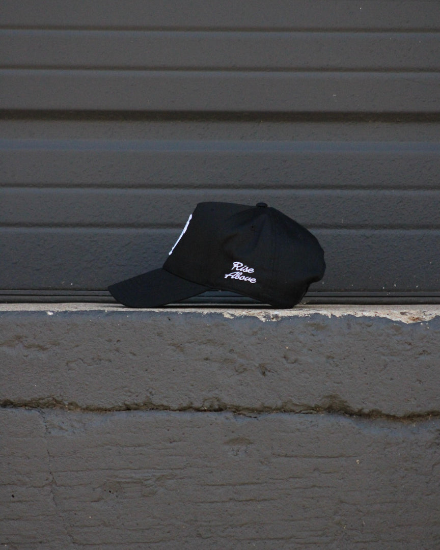 Black/White Fear Or Faith Logo Cap