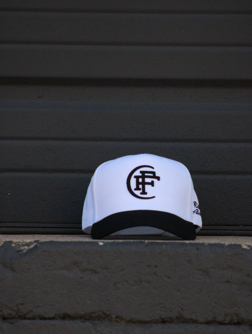 White/Black Fear Or Faith Logo Cap