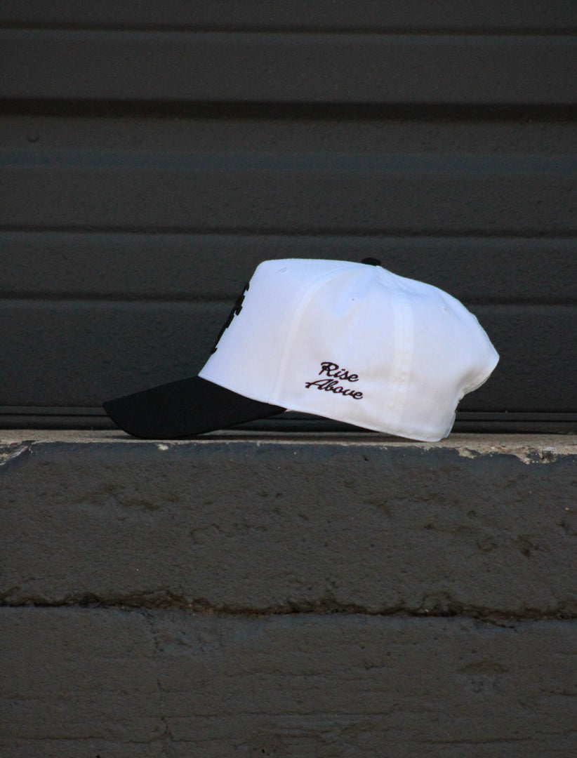 White/Black Fear Or Faith Logo Cap